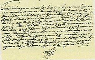 decreto de 1672 com a rúbrica do Príncipe Regente D.Pedro II